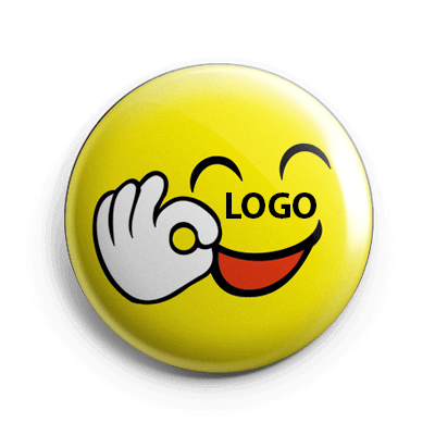 Custom made pin button badges