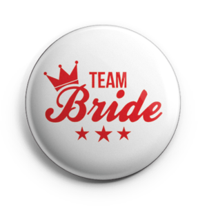 customised wedding button badges