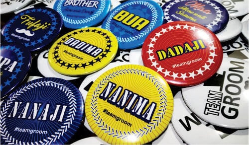 Wedding Button Badges