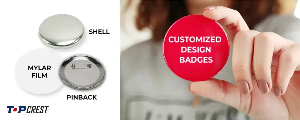 customized button badges with logo printing india