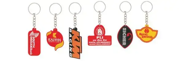 custom made silicone rubber keychain with logo