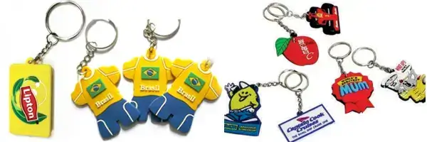 multicolor silicone rubber keyring with printing