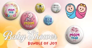 Personalised Baby Shower Badges