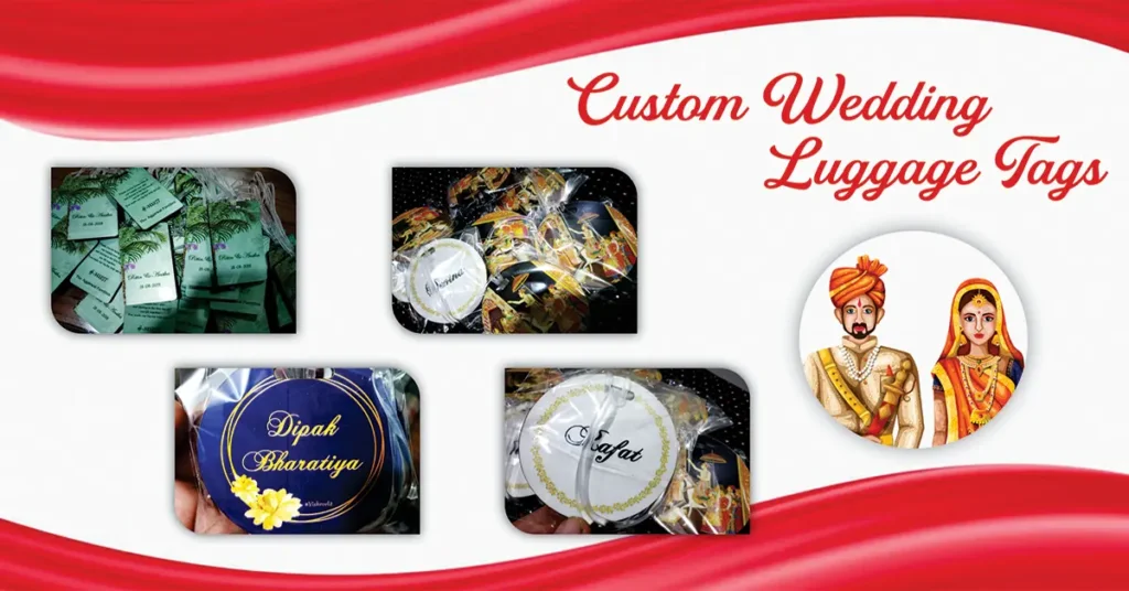 custom wedding luggage tag