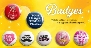 customised round button badges