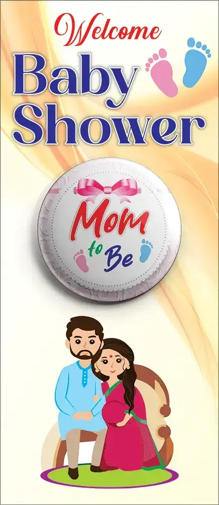 baby shower badges banner design