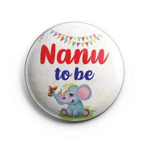 baby shower badges nanu to be