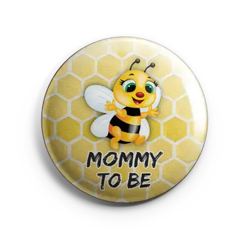 baby shower button badges honey bee