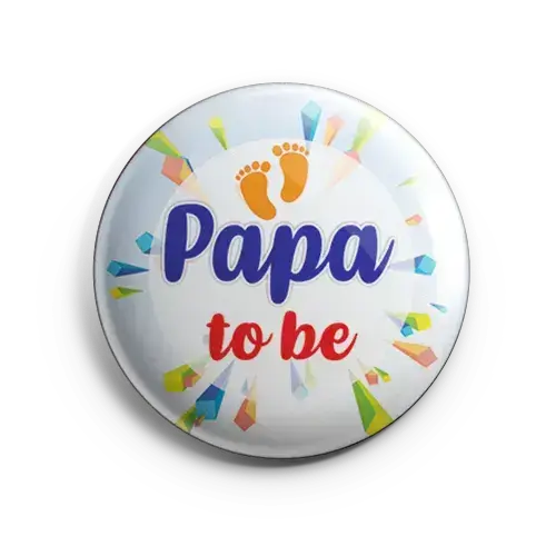 baby shower button badges papa to be