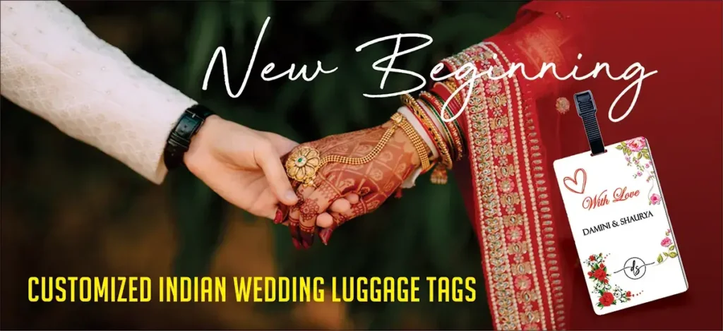 customized indian wedding luggage tags