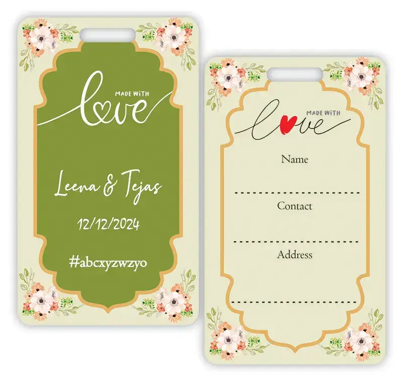 wedding bag tags with name