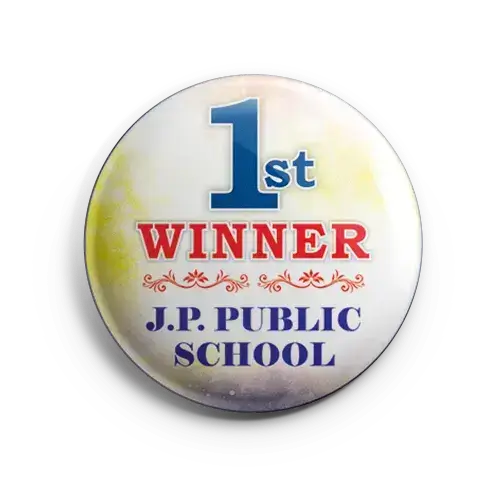 1st winner button badges for school sports team