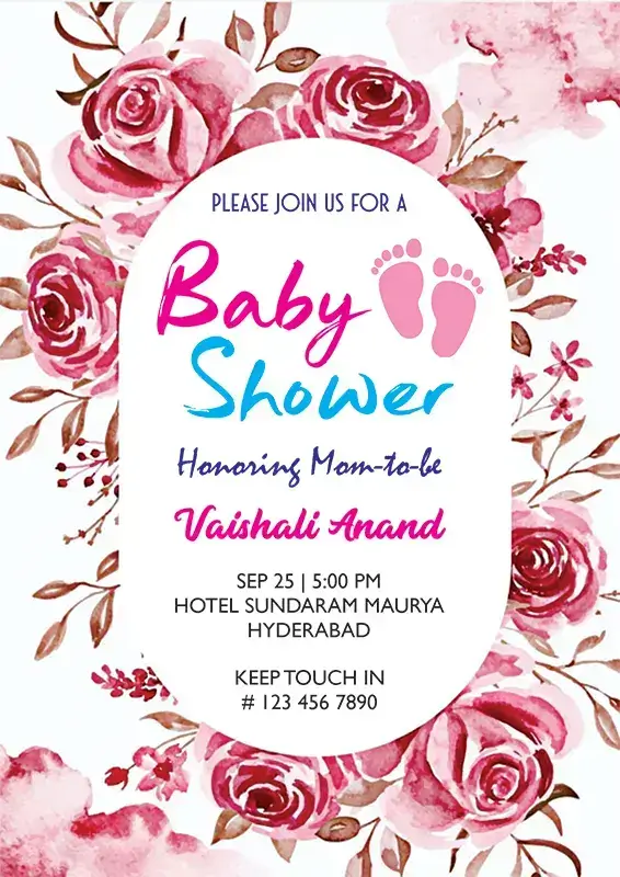get your custom made baby shower invitation card design